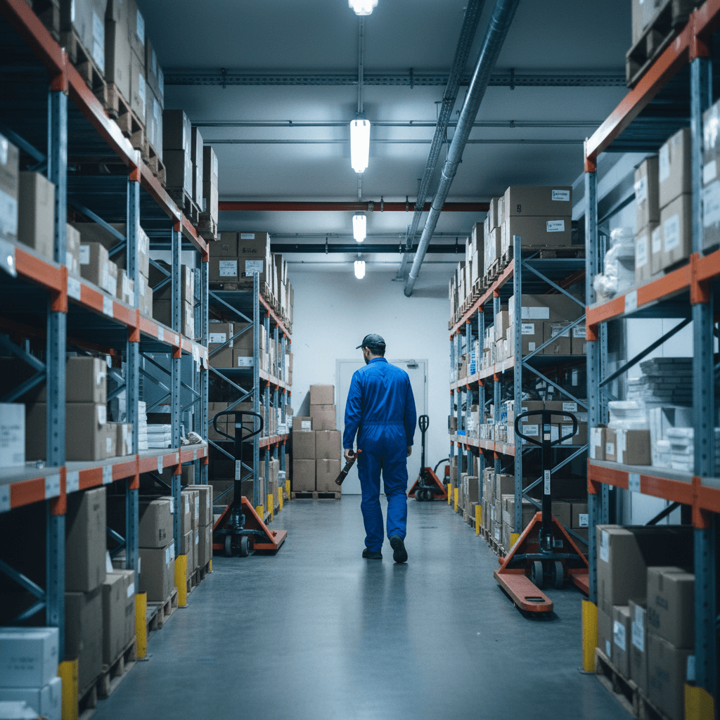 Gewerbe Lagerhalle Inspektion