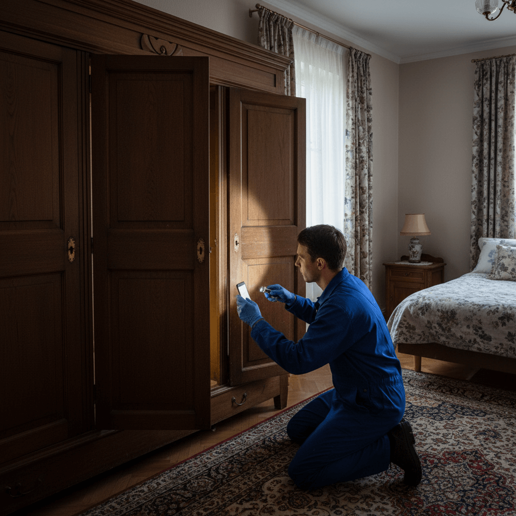 Kleiderschrank Inspektion Textilien