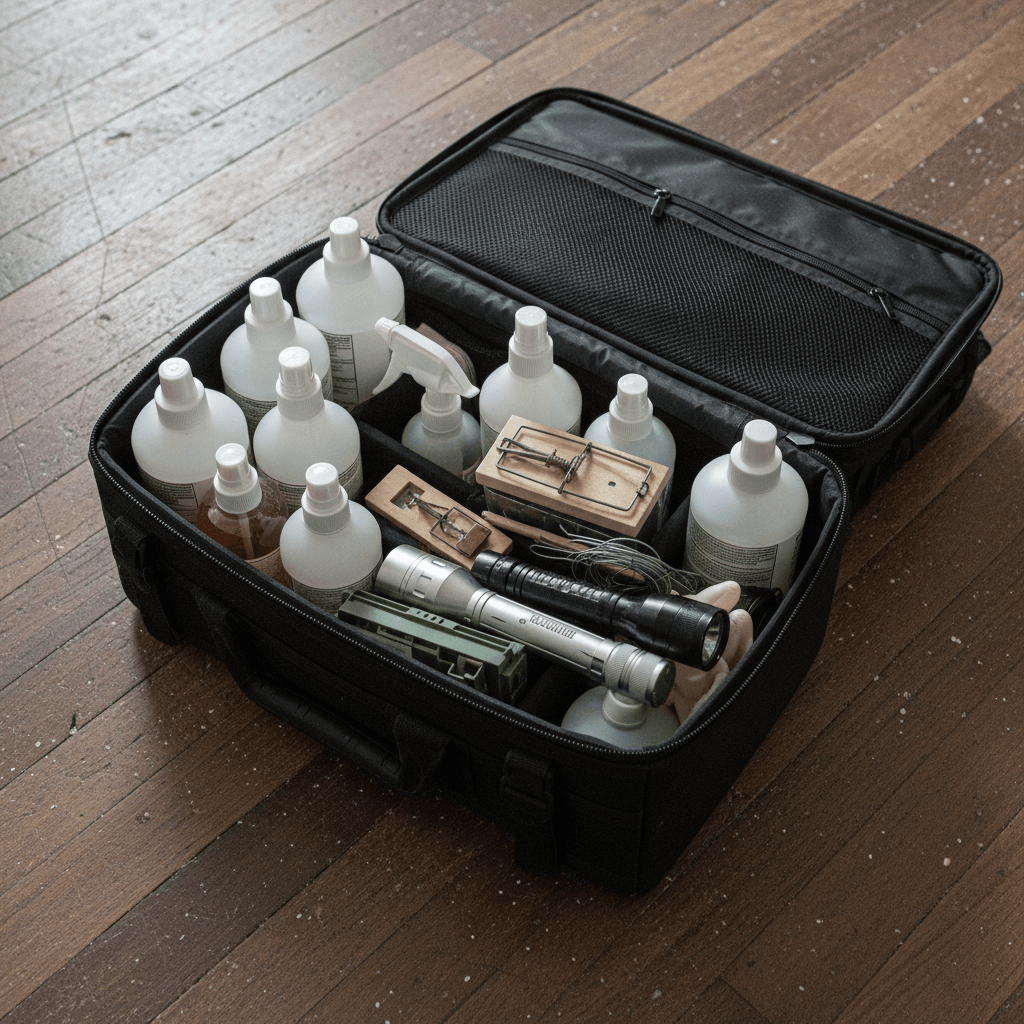 Techniker Ausrüstung Koffer offen